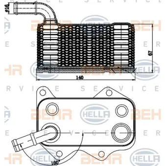 Radiateur d'huile HELLA 8MO 376 783-771