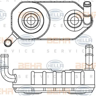 Radiateur d'huile de boîte automatique HELLA 8MO 376 787-671