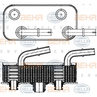 Radiateur d'huile de boîte automatique HELLA 8MO 376 790-791
