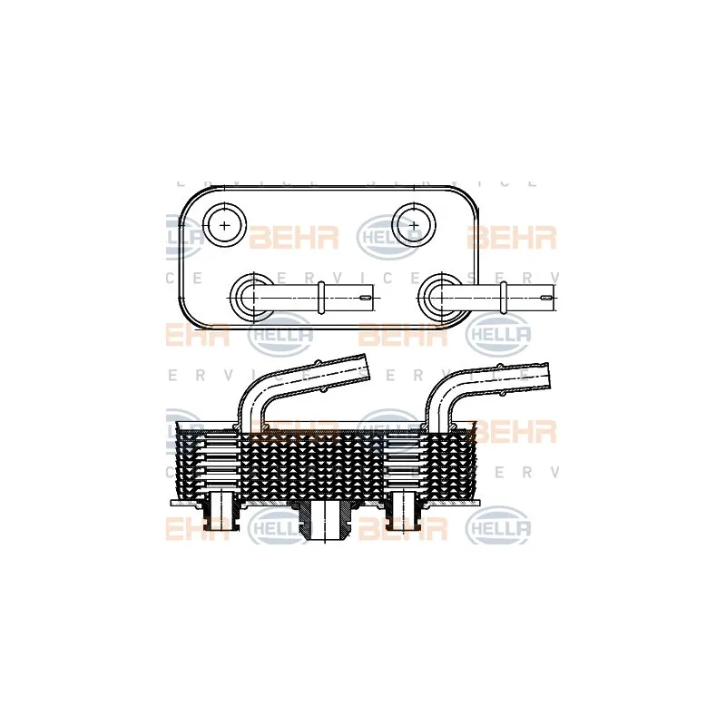 Radiateur d'huile de boîte automatique HELLA 8MO 376 790-791