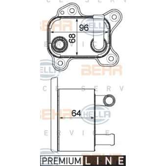 Radiateur d'huile de boîte automatique HELLA 8MO 376 792-791