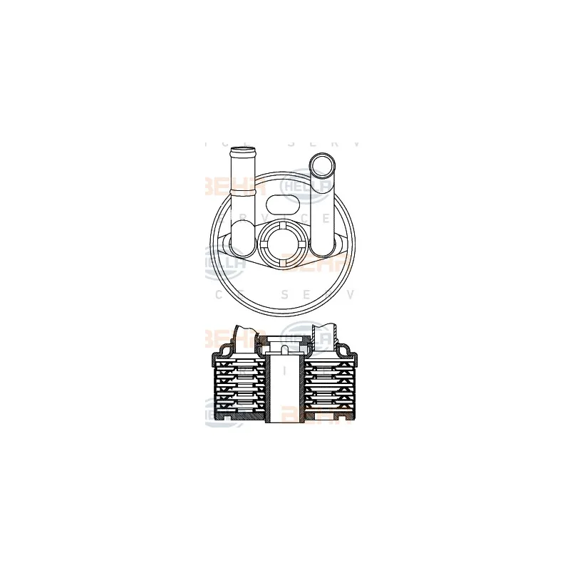 Radiateur d'huile de boîte automatique HELLA 8MO 376 797-001