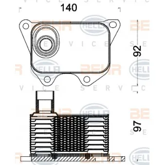 Radiateur d'huile HELLA 8MO 376 797-011