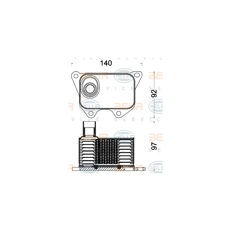 Radiateur d'huile HELLA 8MO 376 797-011