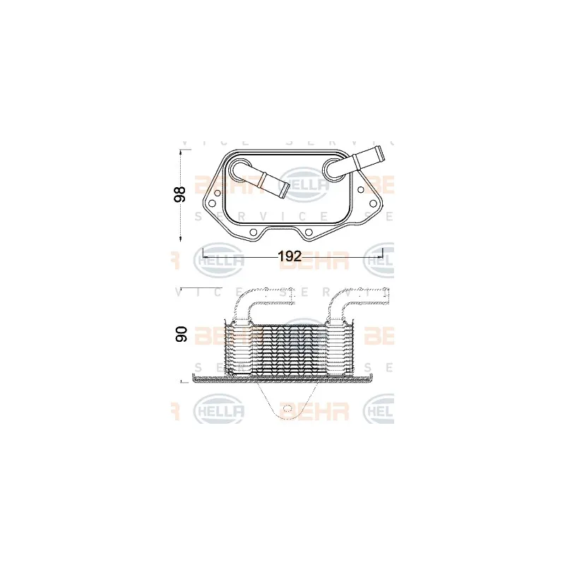 Radiateur d'huile HELLA 8MO 376 797-021