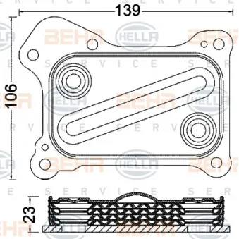 Radiateur d'huile HELLA 8MO 376 797-061