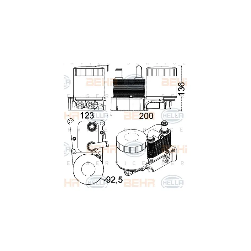 Radiateur d'huile HELLA 8MO 376 797-071