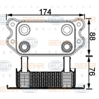Radiateur d'huile HELLA 8MO 376 797-081
