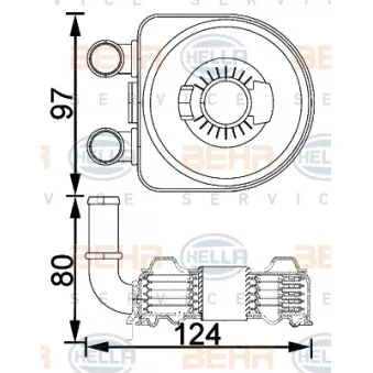 Radiateur d'huile HELLA 8MO 376 797-091