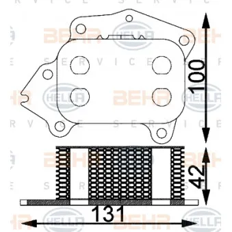 Radiateur d'huile HELLA 8MO 376 797-101
