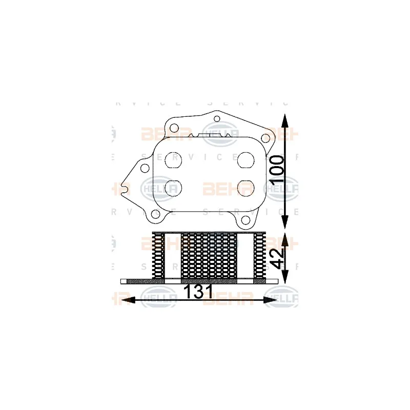 Radiateur d'huile HELLA 8MO 376 797-101
