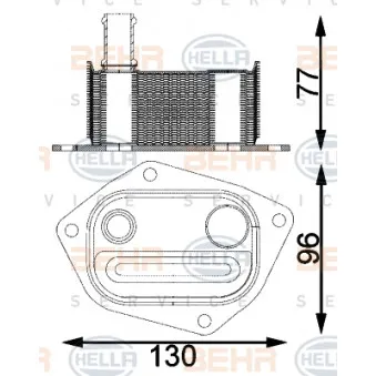 Radiateur d'huile HELLA 8MO 376 797-141
