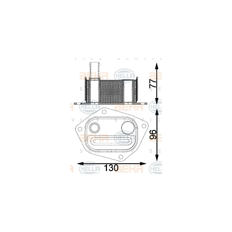 Radiateur d'huile HELLA 8MO 376 797-141