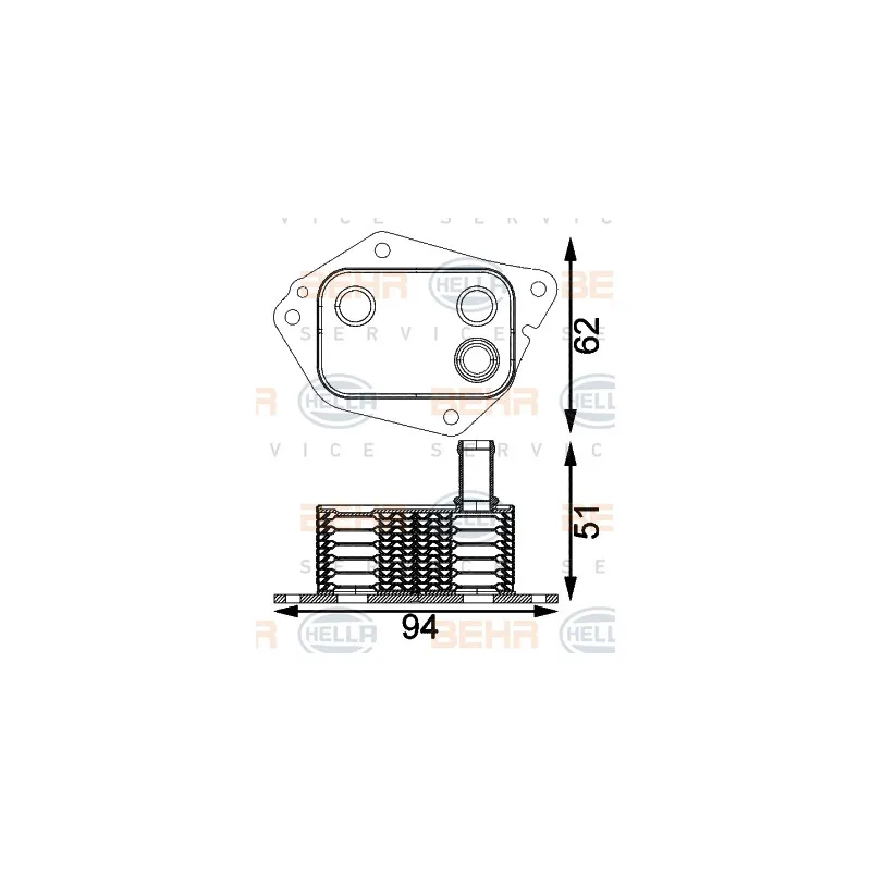 Radiateur d'huile HELLA 8MO 376 797-151