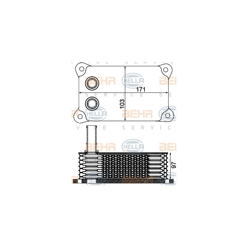 Radiateur d'huile HELLA 8MO 376 797-161