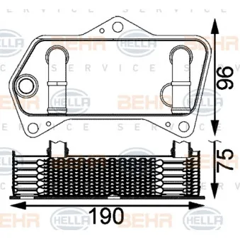 Radiateur d'huile de boîte automatique HELLA 8MO 376 797-181