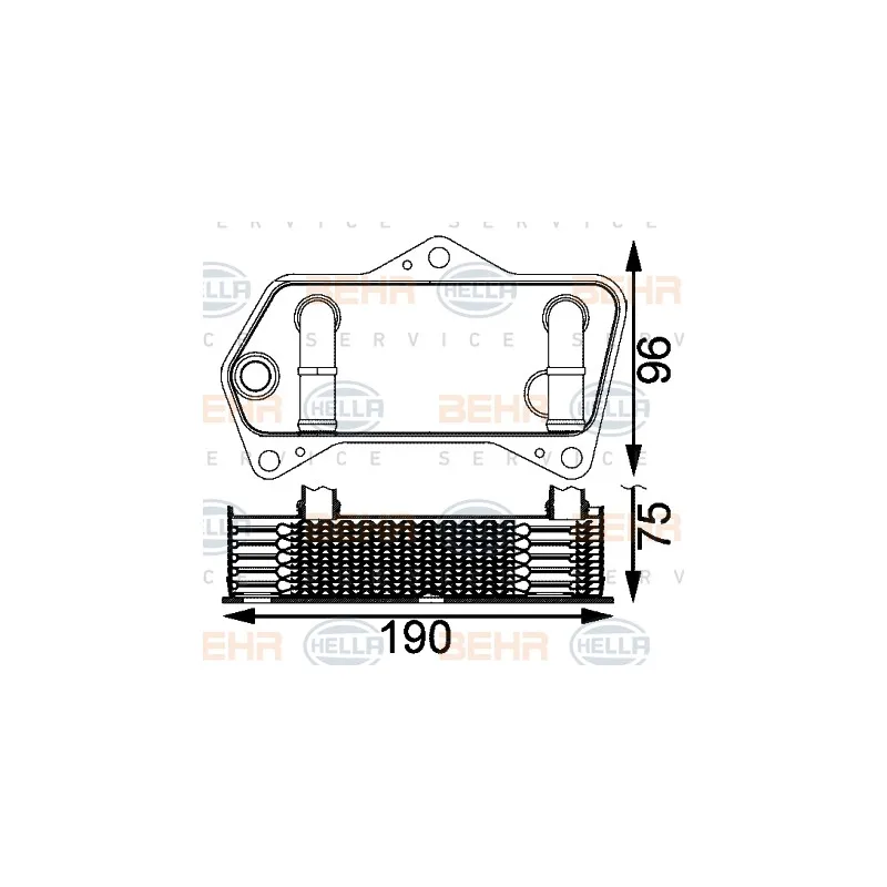 Radiateur d'huile de boîte automatique HELLA 8MO 376 797-181