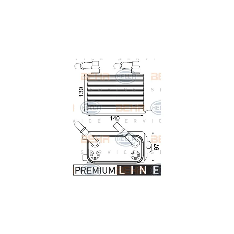 Radiateur d'huile de boîte automatique HELLA 8MO 376 924-211