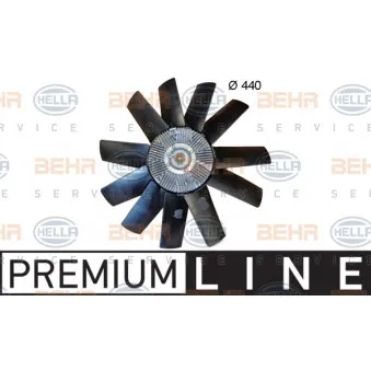 Ventilateur, refroidissement du moteur HELLA 8MV 376 702-091