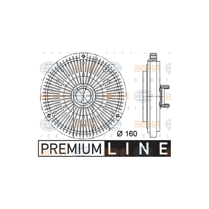 Embrayage, ventilateur de radiateur HELLA 8MV 376 731-491