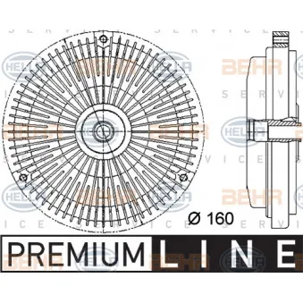 Embrayage, ventilateur de radiateur HELLA 8MV 376 732-001