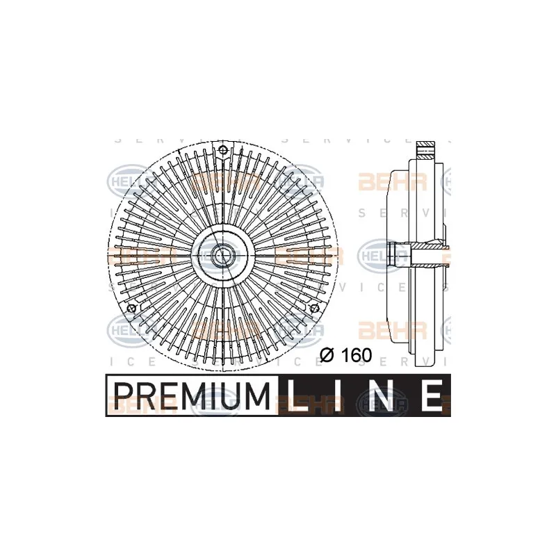 Embrayage, ventilateur de radiateur HELLA 8MV 376 732-001