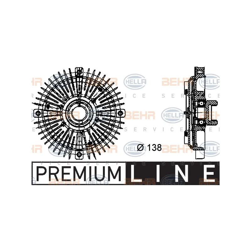 Embrayage, ventilateur de radiateur HELLA 8MV 376 732-021