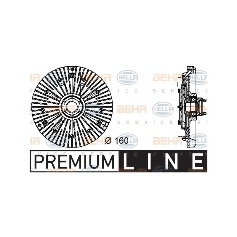 Embrayage, ventilateur de radiateur HELLA 8MV 376 732-031