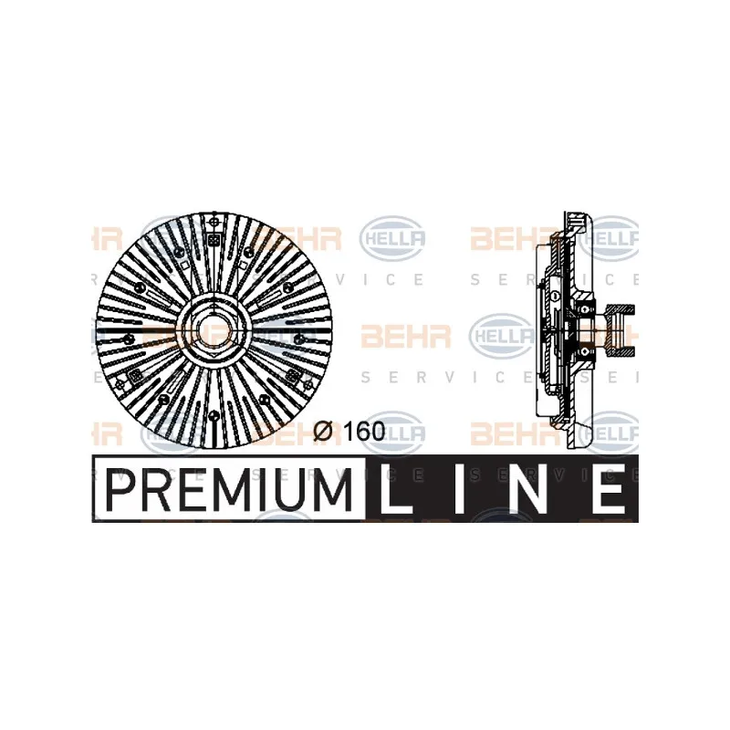 Embrayage, ventilateur de radiateur HELLA 8MV 376 732-041