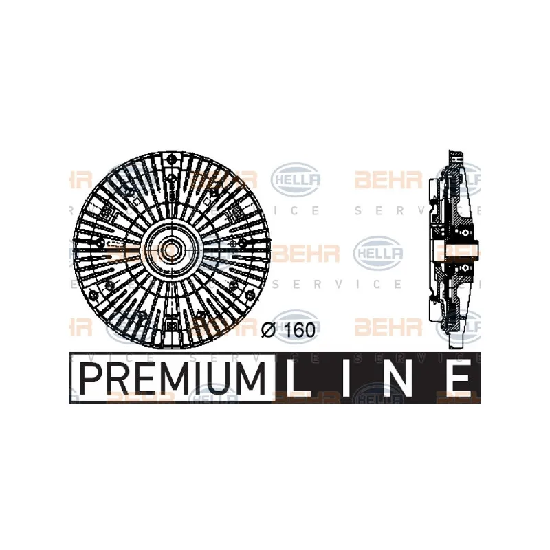 Embrayage, ventilateur de radiateur HELLA 8MV 376 732-061