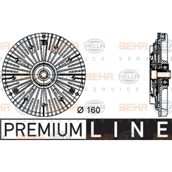 Embrayage, ventilateur de radiateur HELLA 8MV 376 732-071