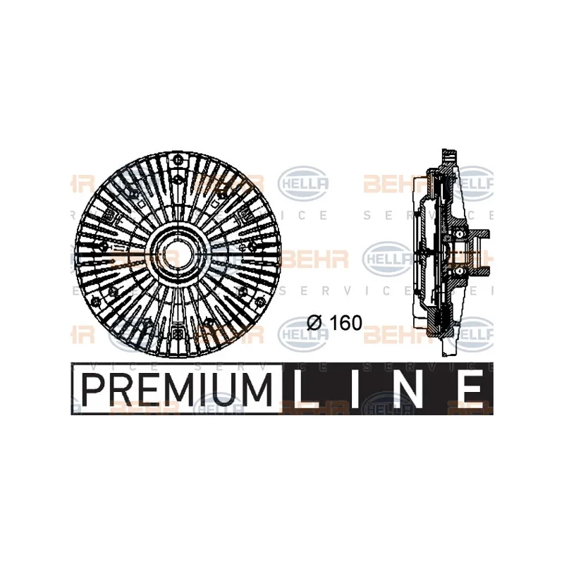 Embrayage, ventilateur de radiateur HELLA 8MV 376 732-081
