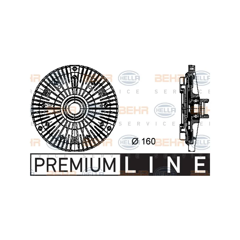 Embrayage, ventilateur de radiateur HELLA 8MV 376 732-101