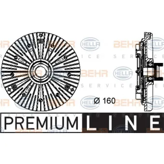 Embrayage, ventilateur de radiateur HELLA 8MV 376 732-111