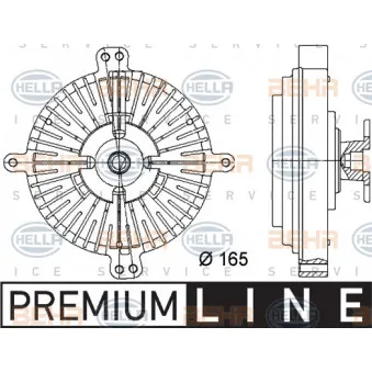Embrayage, ventilateur de radiateur HELLA 8MV 376 732-171