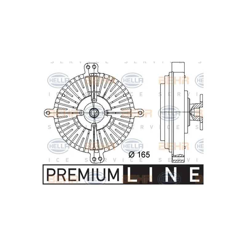 Embrayage, ventilateur de radiateur HELLA 8MV 376 732-171