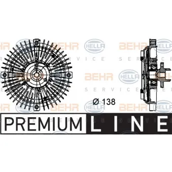 Embrayage, ventilateur de radiateur HELLA 8MV 376 732-221
