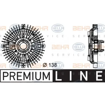 Embrayage, ventilateur de radiateur HELLA 8MV 376 732-231