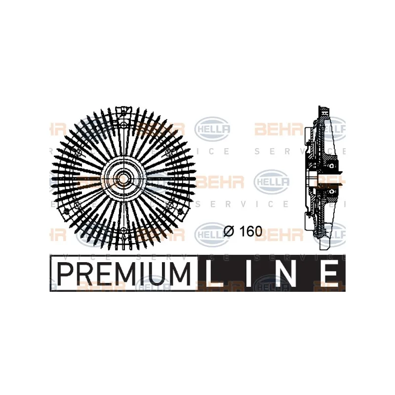 Embrayage, ventilateur de radiateur HELLA 8MV 376 732-251