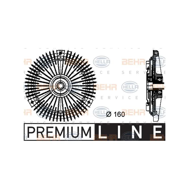 Embrayage, ventilateur de radiateur HELLA 8MV 376 732-301