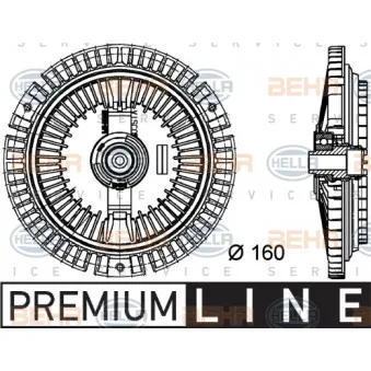 Embrayage, ventilateur de radiateur HELLA 8MV 376 732-351