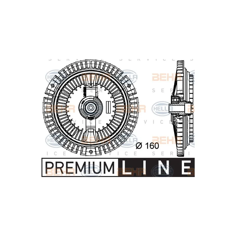Embrayage, ventilateur de radiateur HELLA 8MV 376 732-351