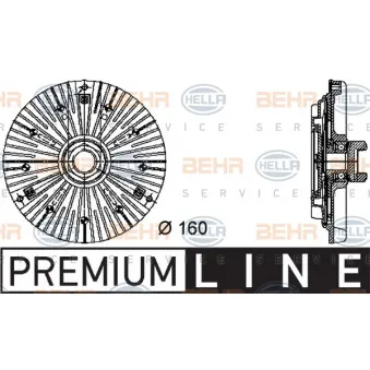 Embrayage, ventilateur de radiateur HELLA 8MV 376 732-401