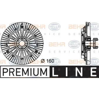 Embrayage, ventilateur de radiateur HELLA 8MV 376 732-441