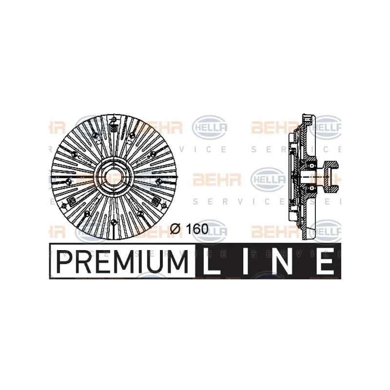 Embrayage, ventilateur de radiateur HELLA 8MV 376 732-441