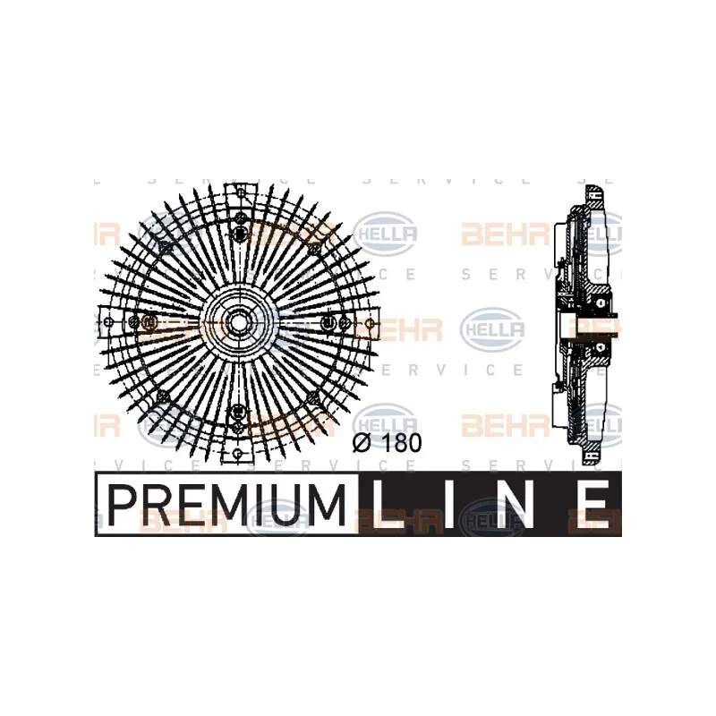 Embrayage, ventilateur de radiateur HELLA 8MV 376 732-491