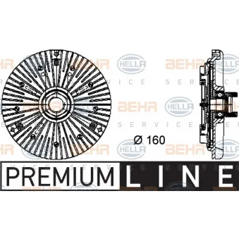 Embrayage, ventilateur de radiateur HELLA 8MV 376 733-001