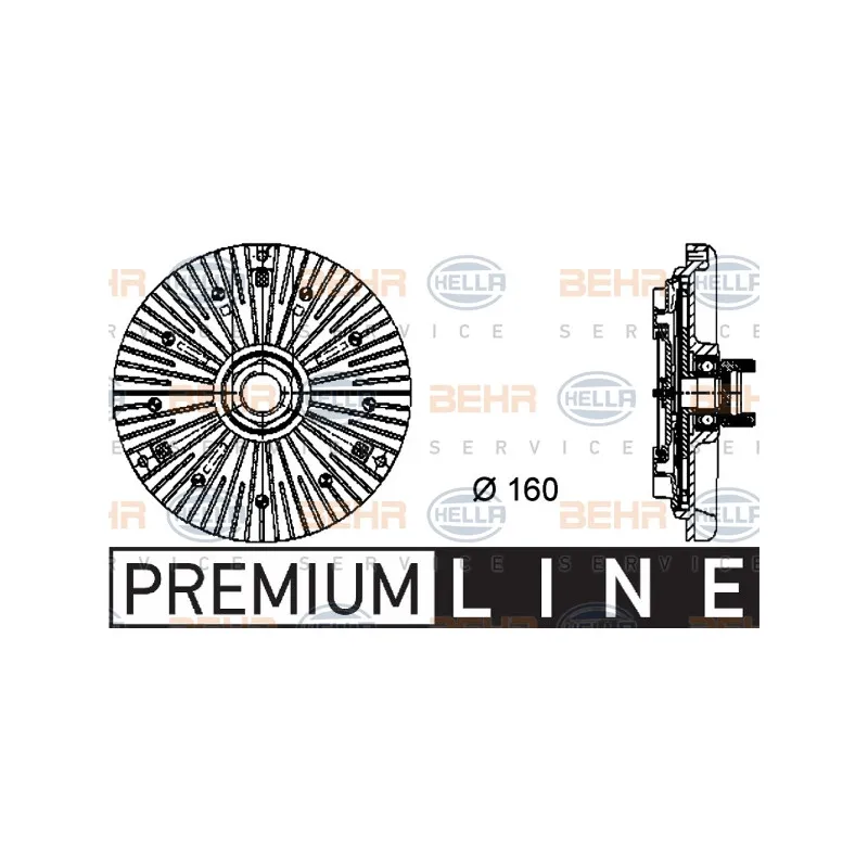 Embrayage, ventilateur de radiateur HELLA 8MV 376 733-001