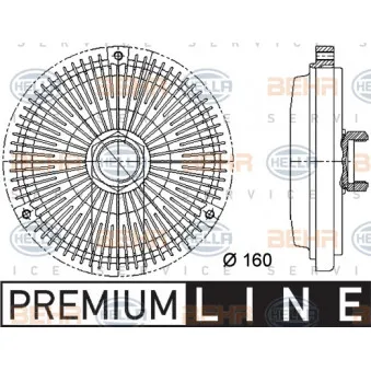 Embrayage, ventilateur de radiateur HELLA 8MV 376 733-011