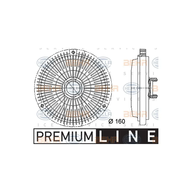 Embrayage, ventilateur de radiateur HELLA 8MV 376 733-011
